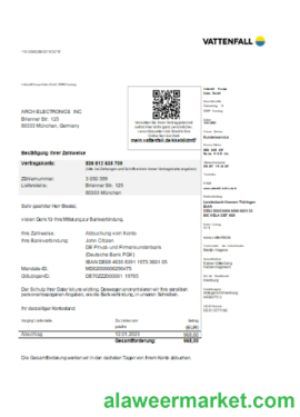 Vattenfall utility business bill SCR
